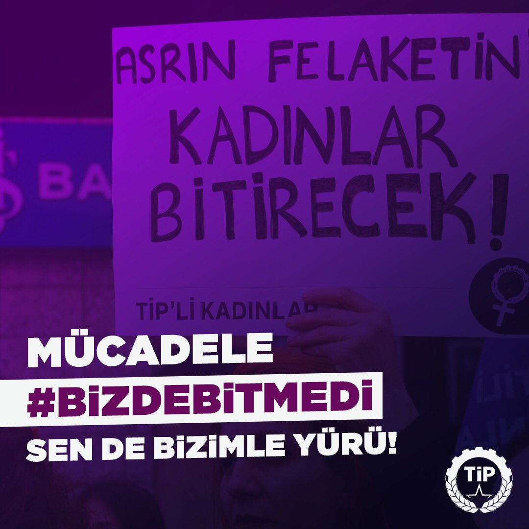Kadınlar mücadelede dün olduğu gibi bugün de en önde yürüyor.

#BizdeBitmedi diyen kadınları gücümüze güç katmaya çağırıyoruz!