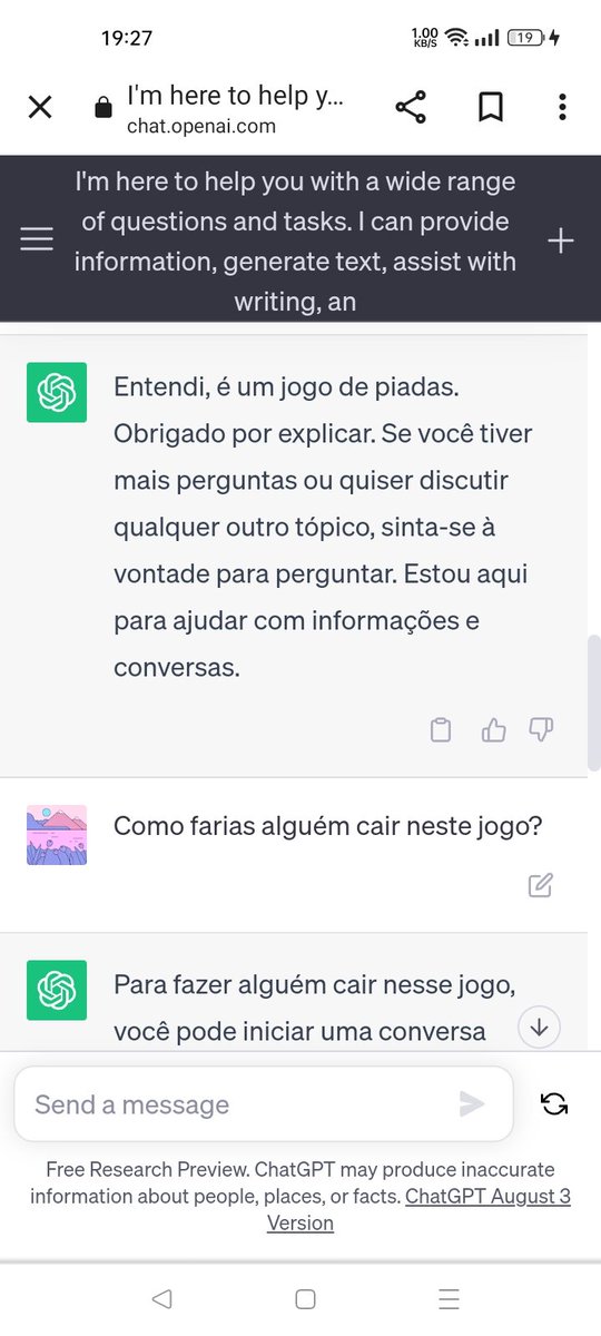Coisa inútil do dia: ensinar o jogo do caralho ao ChatGPT