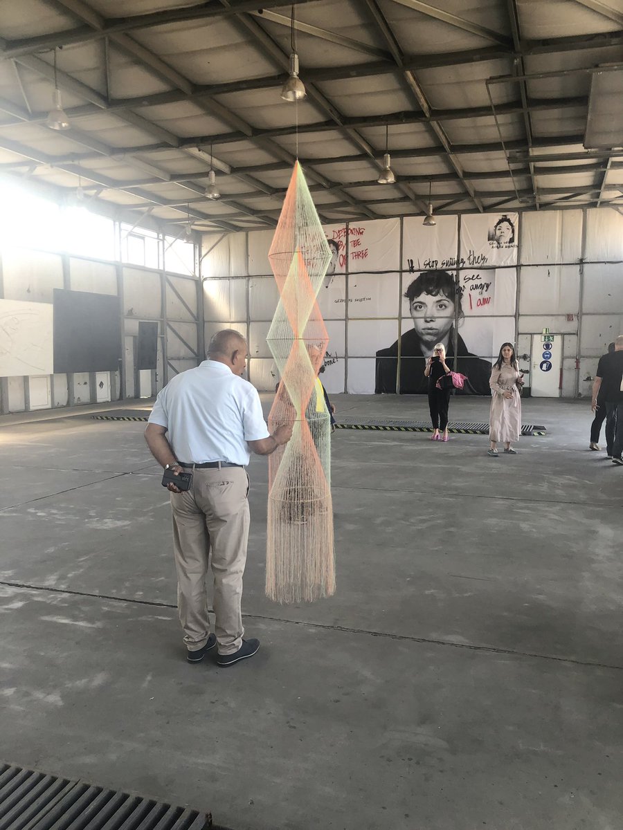 #AutostradaBiennale #Kosovo. Final day and meeting with the wonderful team and Swedish curator Maria Lind. Joyful guiding and great rooms for exhibition in #Prizren - the power of art…Thanks Vatra Abrashi and team. Text with names of artists.