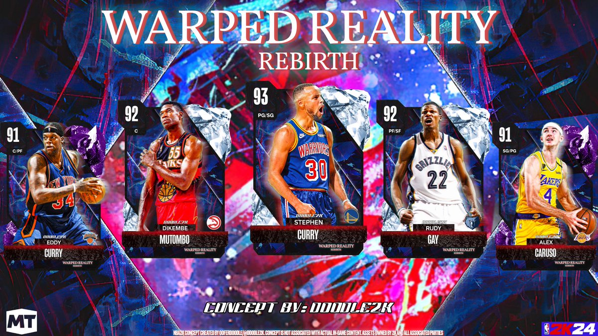It's the first weekend for 2k24, and with that, here's another concept for you guys. I bring you the "Rebirth" of one of the most iconic sets from 2k21, Warped Reality. Would you like to see this in 2k24 Myteam?