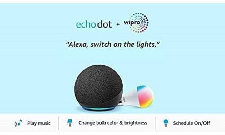 GlobalBazaar6's tweet image. Echo Dot (4th Gen, Black) and Wipro 9W LED Smart Color Bulb combo - Smart Home starter kit
for "all new echo dot 4th generation"
Regular price ➡️₹6,598
Deal price ➡️₹2,899. 56%off
Click here to buy ➡️amzn.to/3PH8YT7
#smartcolor #colorbulb #ad