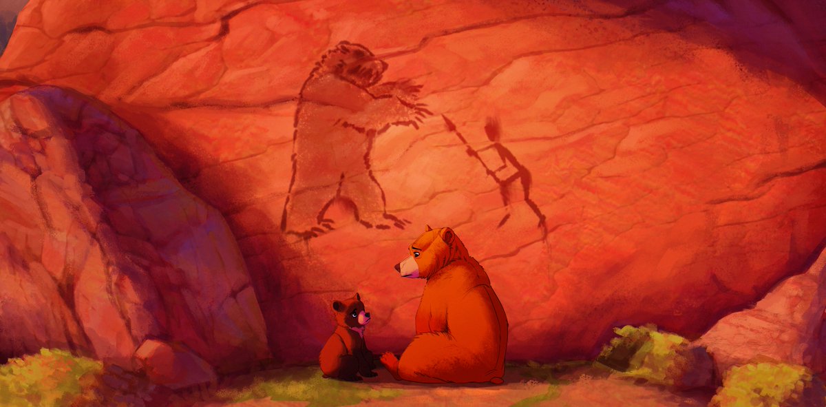 beckwreckham's tweet image. &quot;Those monsters are really scary.
Especially with those sticks.&quot;
#brotherbear #disney #masterstudy