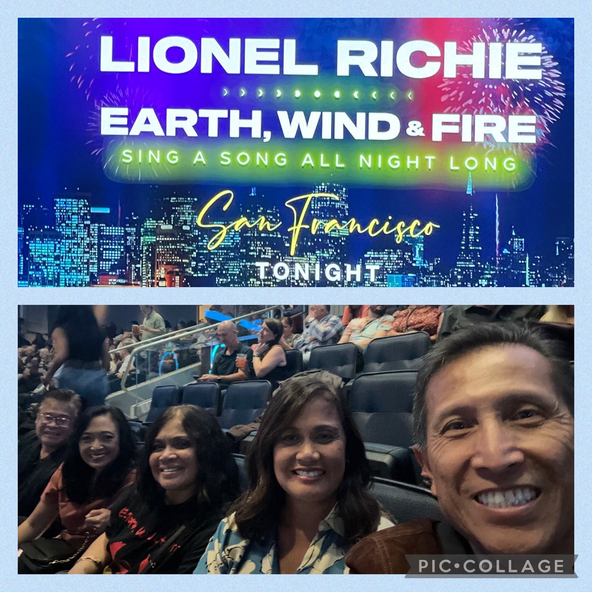 PinkEligio's tweet photo. Fun time at the Earth , Wind &amp; Fire and Lionel Richie concert last night! @ChaseStadium https://t.co/Eh548rLnIX