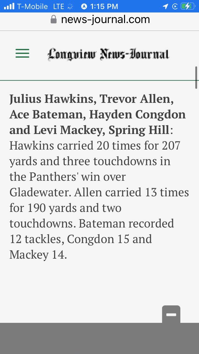 <a href="/LeviWMackey/">Levi Mackey</a> had himself a great game last night as well as the rest of his teammates. #defense #linebacker #classof2025 <a href="/shpanthernation/">Spring Hill Panthers</a>