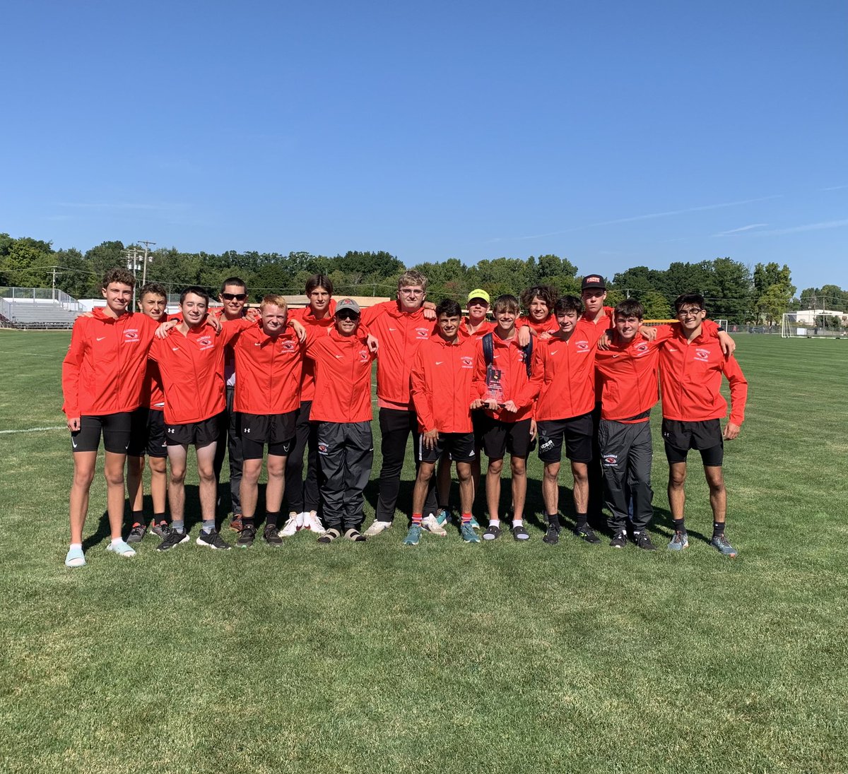 AllendaleBoysXC's tweet photo. Another great day for these guys! A pair of 1st places for the Varsity and JV squads. #AllendaleXC #Good2Great #More2Get https://t.co/R6xJyHOKeb