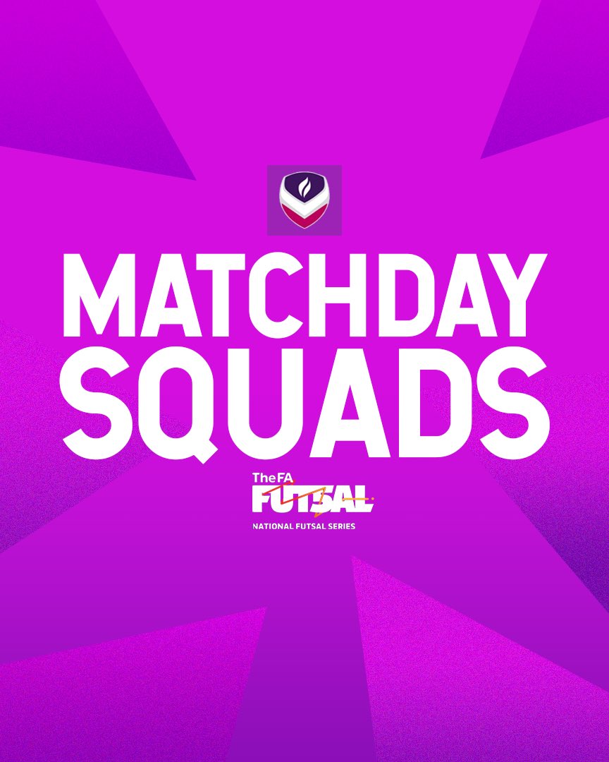 lborofutsal's tweet photo. Sunday’s squads 🫡

Your T1 and T2 teams for tomorrow’s 2023/24 @FA_NFS season opener 💜 https://t.co/7xuH5apQI5