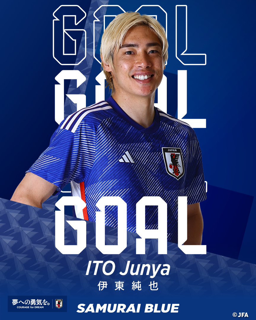 RT @jfa_samuraiblue: 🔹️GOAL🔹️ 前半11分 14 #伊東純也 🏆国際親善