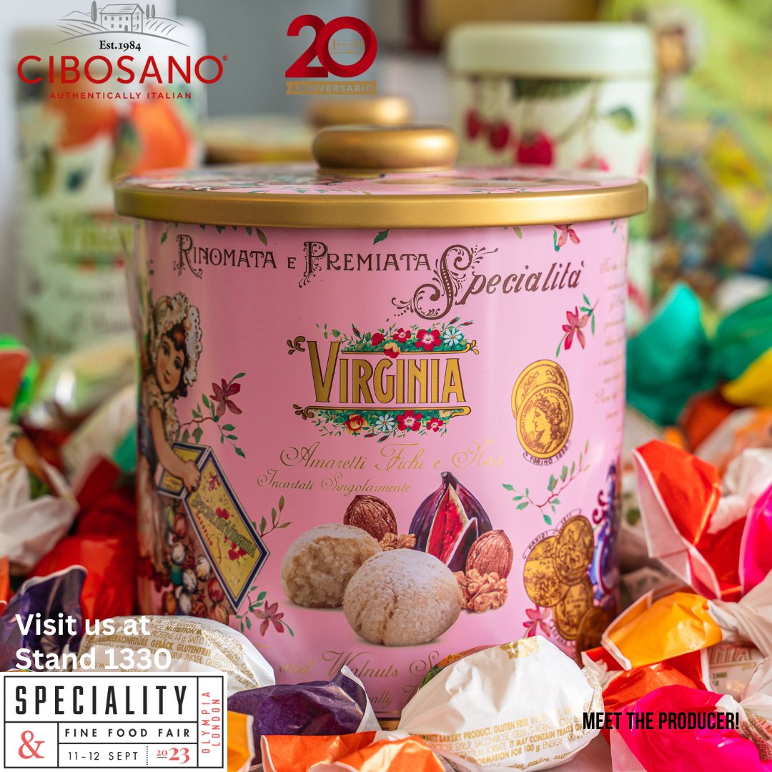 cibosanoltd's tweet photo. Virginia is a historic brand founded in 1860, synonymous with quality and refinement in the art of confectionery. Having become famous for the production of soft Amaretti, today it also boasts a wide range of exquisite and elegant specialities. #SFFF #SFFF23 #virginiaamaretti https://t.co/5is0IBaftR