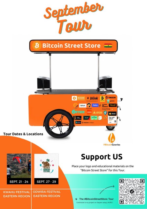 BitcoinCowries's tweet photo. The #BitcoinStreetStore aims to increase the usability, acceptance, & accessibility of #Bitcoin in #Ghana. We hope to promote an environment that values knowledge exchange & allows all participants to have a sense of belonging to facilitate adoption. https://t.co/Hw8OVJN8K8