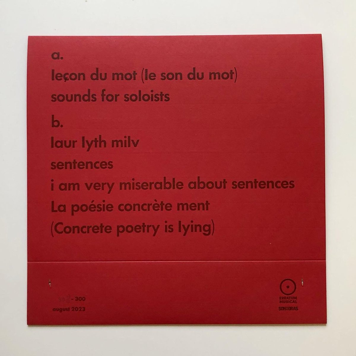 escoffet's tweet photo. A few days ago was released the no. 4 of the VOXXX series: "Sounds for Soloists", by Cia Rinne, who proposes "a polyglot and playful approach to concrete poetry archetypes with puns, visual gags, materiality of language and effects of meaning". @zaroum @sonhoras @erratummusical https://t.co/QELZvsUr8Q