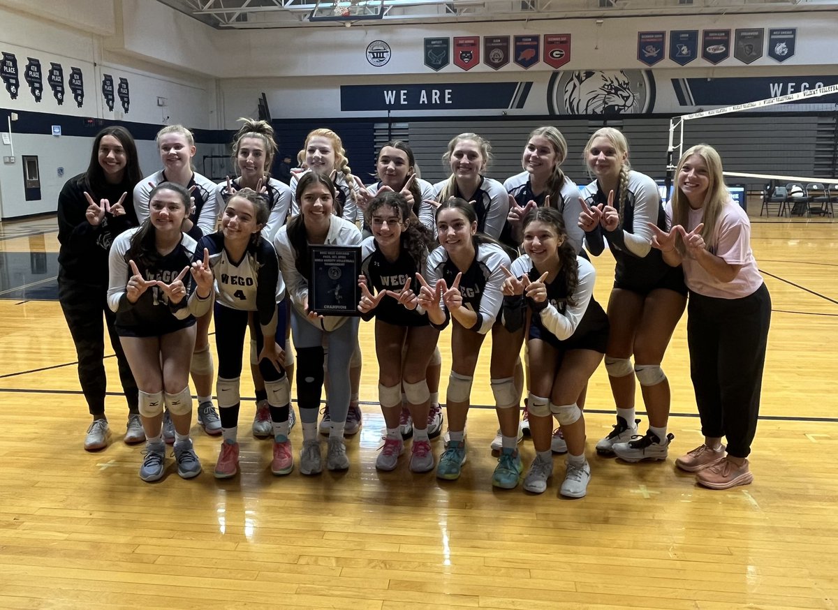 DusingMegan's tweet image. Yep, that’s how We Go!  Wildcats take 1st in the Pass. Set. Spike. Tournament @WeGoAthletics @WeGoActivities @wego_vball