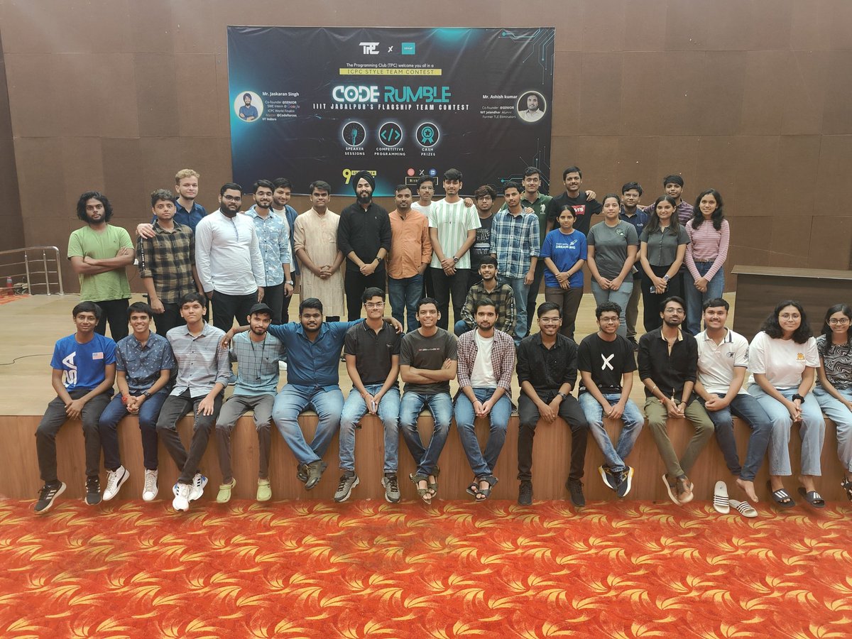 Thanks to these @PrakashDwi35218 and <a href="/prabalpsingh71/">Prabal Pratap Singh</a> for carrying me throughout the CodeRumble at <a href="/BitByte_IIITDMJ/">BitByte</a>.

Never thought we would have solved 5 problems and ranked 7 while doing random shit throughout the contest. 🤣