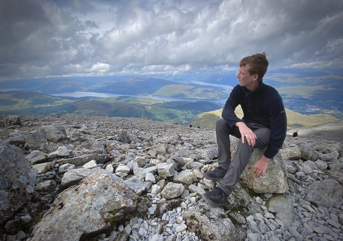 Family vacation hiking Scotland's West Highland Way.  Our son Tyler ditched his hiking shoes and pulled on his <a href="/VessiFootwear/">Vessi 💧</a> Hiked nearly 170 km, including to the top of UKs highest mountain!  Unbelievable!