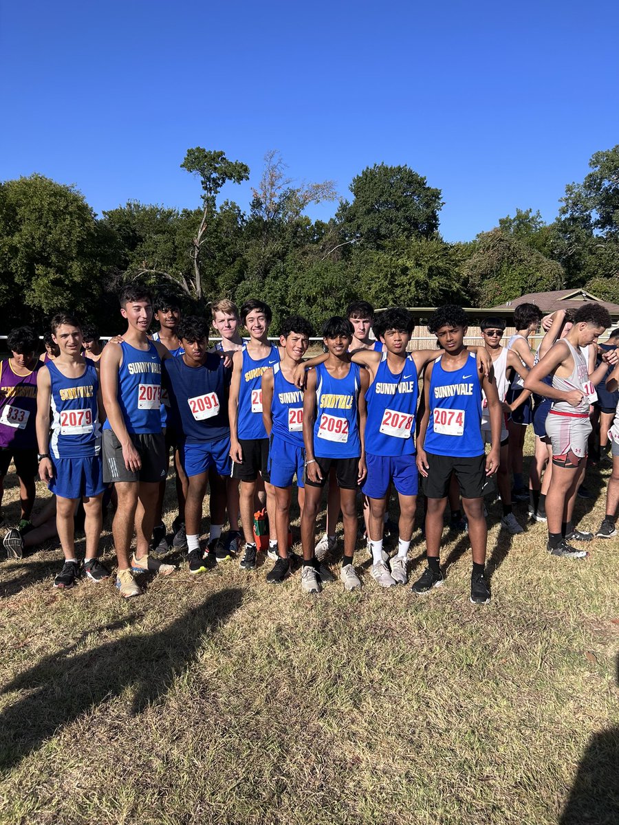 Great results @ the Castleberry Clash XC Meet. Varsity finished 3rd. Tyrus Cowan placed 3rd overall &amp; Dev Kumar placed 10th overall. 🏅 The JV boys finished 2nd out of all 4A teams. The boys persevered the heat and ran strong.  <a href="/SunnyvaleISD/">Sunnyvale ISD</a> <a href="/Sunnyvale_HS/">Sunnyvale High School</a> <a href="/SVRaiderBooster/">SHS Raider Booster</a>