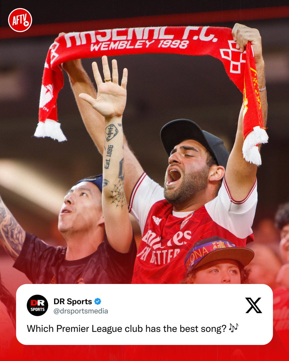 AFTVMedia's tweet image. Is North London Forever the best song in the Premier League? 🎵

#PL #Arsenal #AFC