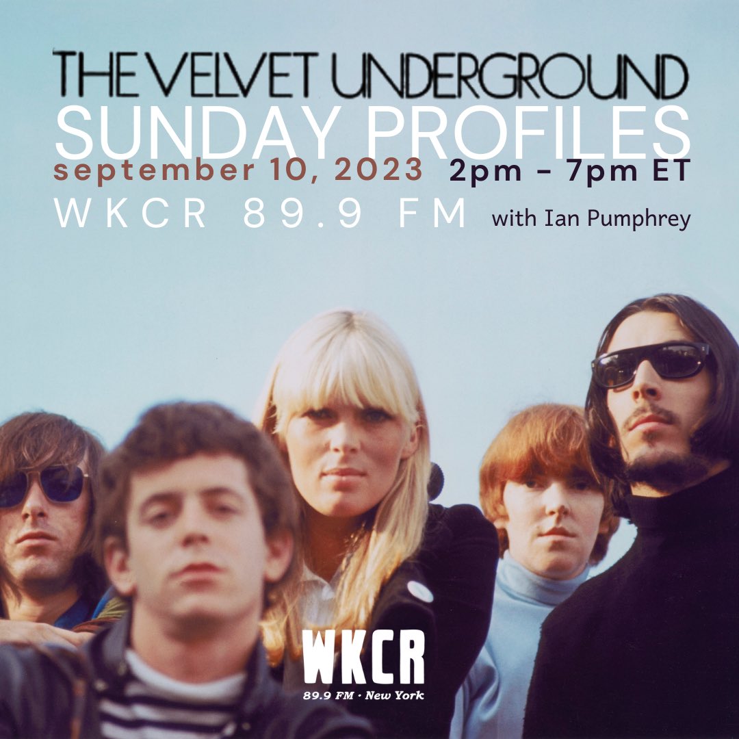 Tune in Sunday, September 10th from 2-7 pm to hear WKCR programmer Ian Pumphrey chart the journey of the visionary outfit Velvet Underground with their groundbreaking rock ethos, psychedelic soul and cacophonous experimentation
89.9 FM in NY and at WKCR.org ⭐️