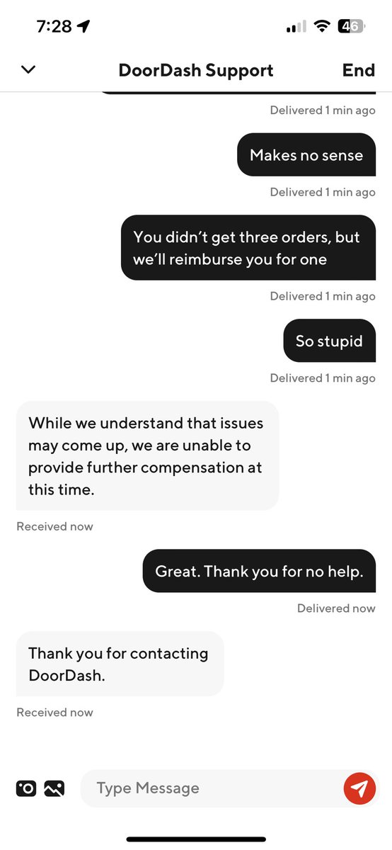 ⁦@DoorDash⁩ Do better please!