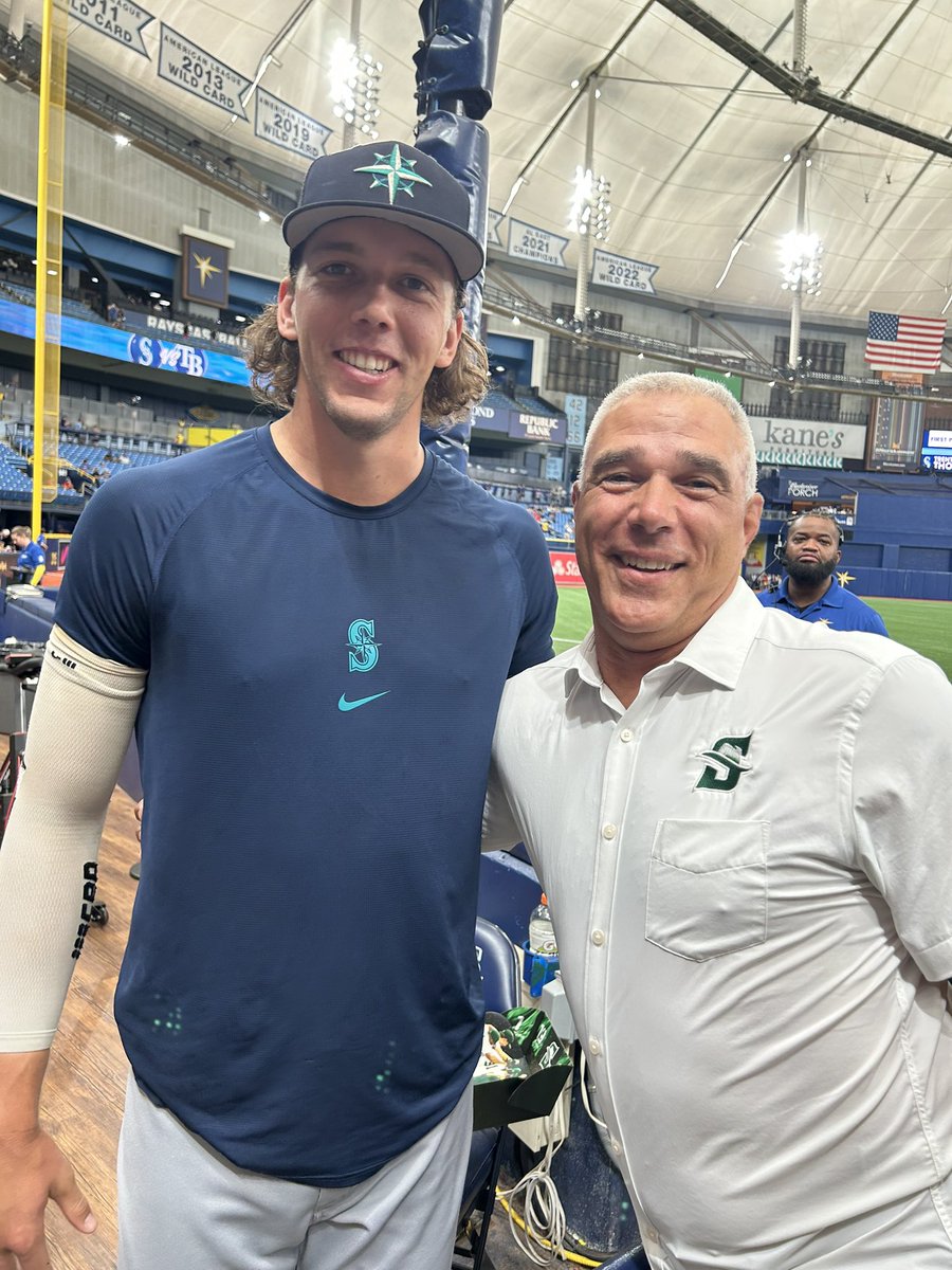 Steve Trimper (@steve_trimper) on Twitter photo Just a little Saturday day baseball catching up with former <a href="/StetsonBaseball/">Stetson Baseball</a> great and newest member of the 🎩er HOF, <a href="/logangilbert22/">Logan Gilbert</a> Awesome seeing him and his family! #Hatsforlife Just a little Saturday day baseball catching up with former <a href="/StetsonBaseball/">Stetson Baseball</a> great and newest member of the 🎩er HOF, <a href="/logangilbert22/">Logan Gilbert</a> Awesome seeing him and his family! #Hatsforlife