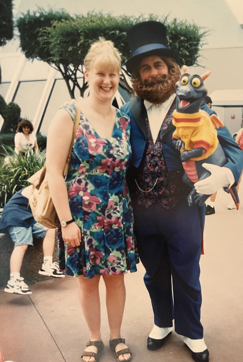After this morning’s #DestinationD23 announcement, I can’t wait to meet Figment again! I’ve only met him once before. #figment #dreamfinder #journeyintoimagination