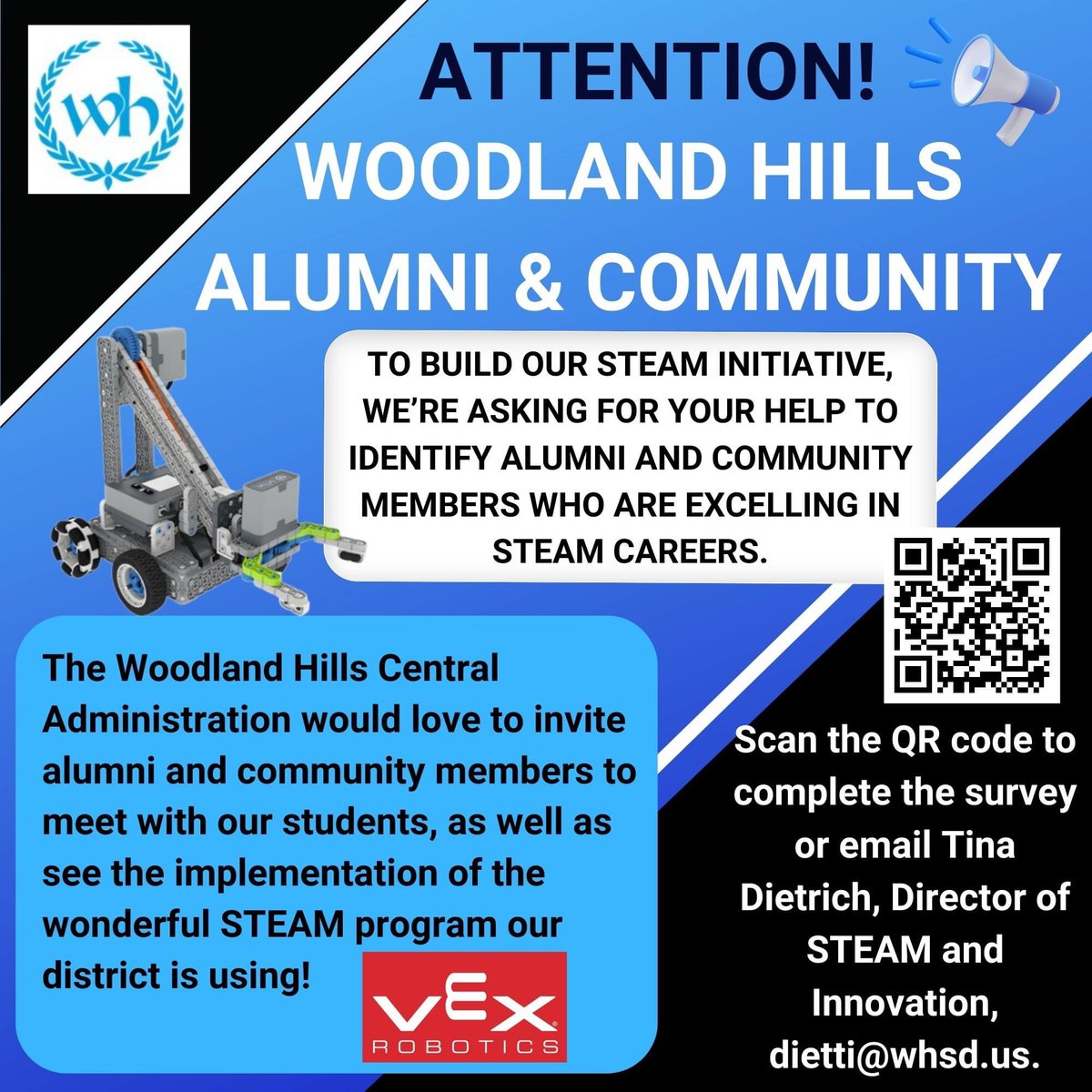 Woodland Hills Alumni and Community Members that are excelling in STEAM careers...please fill out the google form.

forms.gle/HqmTyechsXJMjw…