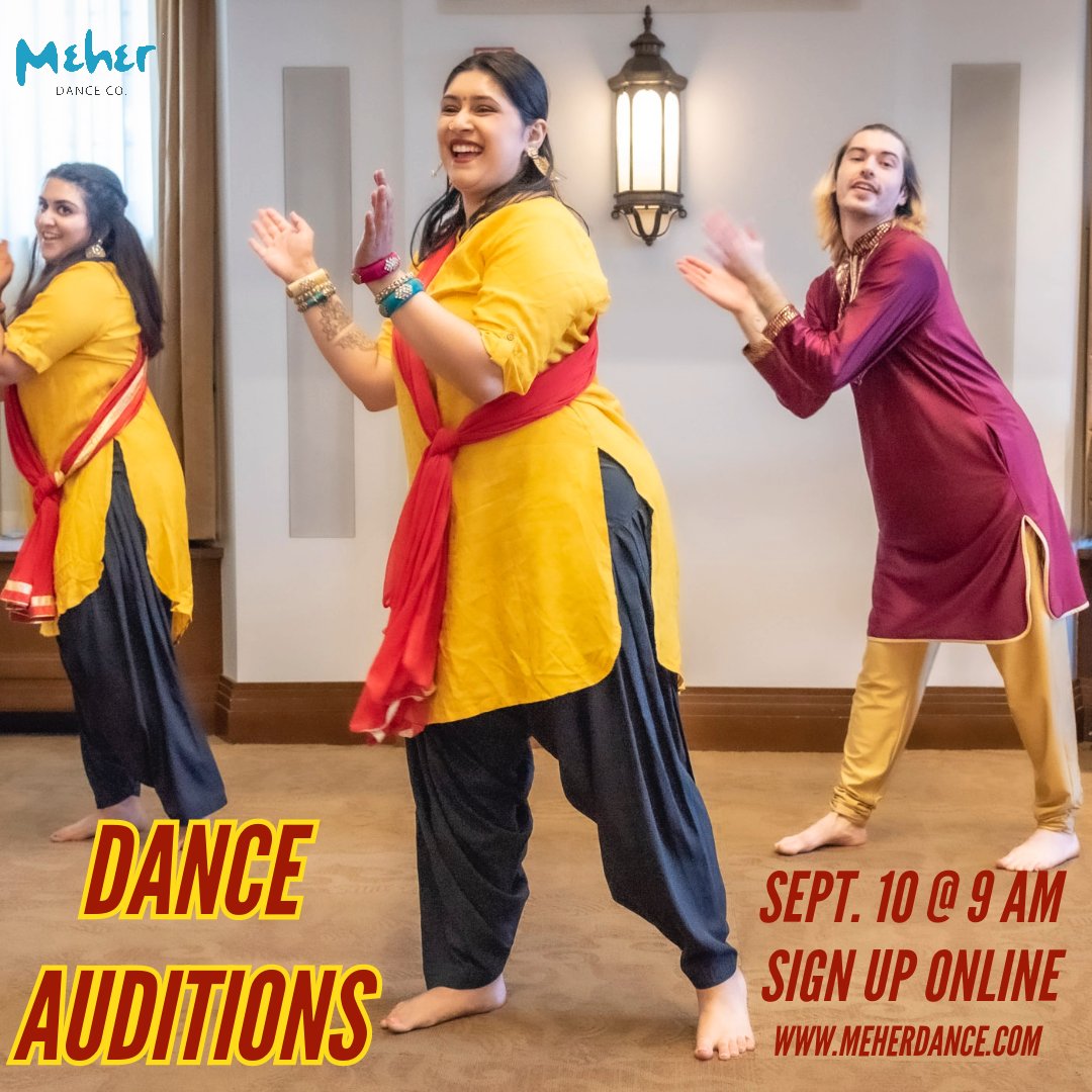 <a href="/MeherDance/">Meher Dance Company</a> is hosting dance auditions for performers &amp; instructors in the #Chicago land area! Sign up at meherdance.com #dance #auditions #BollywoodChicago #Dance