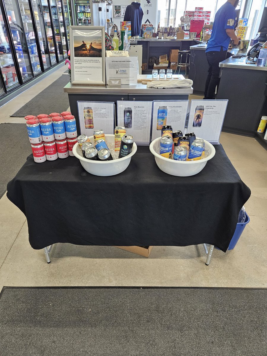We're out at <a href="/boutique_beer/">Beer Boutique</a> this afternoon, slanging samples of Mriia (The Dream) Ukranian Lager, Pale Blue Dot IPA, Vostok DIPA, Icarus Orange Creamsicle, and both Astra Premium and Light lagers. Come say hi!