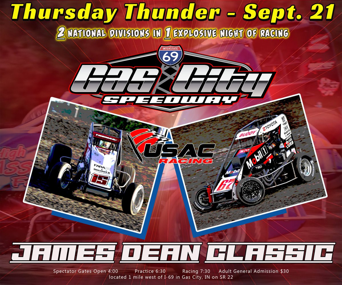 One of the most talked about nights of racing in 2022 returns for another run.....the James Dean Classic with Thursday Thunder on the Gasser!