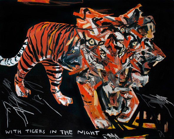 TCCCPodcast's tweet photo. "With Tigers In The Night" by Erik Olson #SatARTdays https://t.co/1jO7TRKpJs