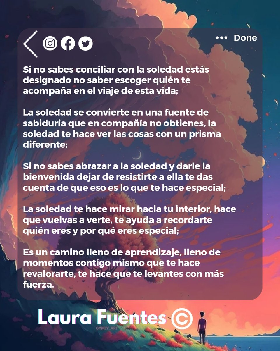 Laura Fuentes (@laura_fuenteslh) on Twitter photo Laura Fuentes©️
laurafuentesescritora.wordpress.com
🟥🟨🟩🟦🟪
Mis libros:
Circuitos Infinitos.
editorialjacinto.com/producto/circu…
Zion Vol. 1
edicionesletrasnegra.com/nuestros-sello…
Las Cinco Lunas.
editorialjacinto.com/producto/las-c…
🟥🟨🟩🟦🟪
#deamoryotrosvicios #deamor #dedesamor #escritores #literatura #escritos Laura Fuentes©️
laurafuentesescritora.wordpress.com
🟥🟨🟩🟦🟪
Mis libros:
Circuitos Infinitos.
editorialjacinto.com/producto/circu…
Zion Vol. 1
edicionesletrasnegra.com/nuestros-sello…
Las Cinco Lunas.
editorialjacinto.com/producto/las-c…
🟥🟨🟩🟦🟪
#deamoryotrosvicios #deamor #dedesamor #escritores #literatura #escritos