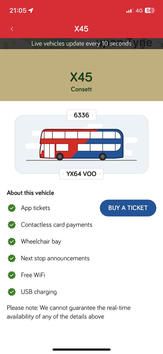 1/2 Out all day cycling, getting dark does the 20:41 X45 have a bike bay? The <a href="/gonortheast/">Go North East</a>  app says no