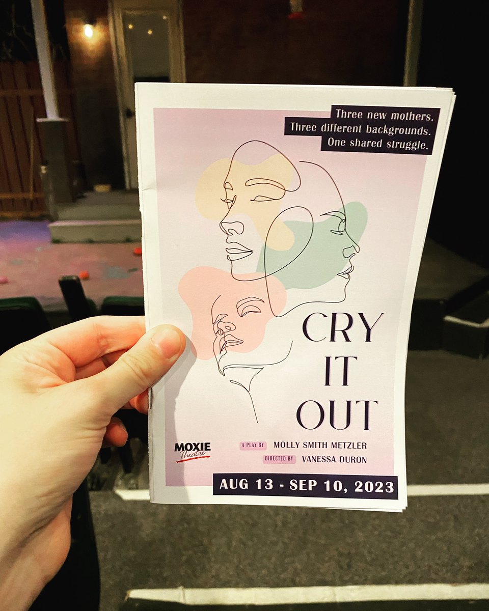 Realistic &amp; natural dialogue makes #CryitOut (closing this weekend) a fascinating show from <a href="/MOXIETheatreCo/">MOXIE Theatre</a>.