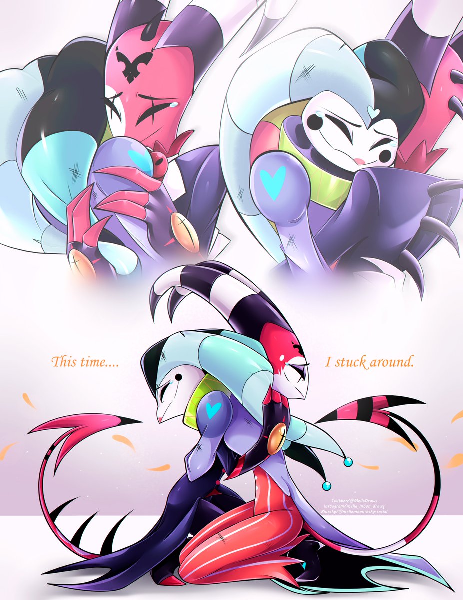 MelleDraws's tweet image. Forgiving and healing❤️
#HelluvaBoss #HelluvaBossSeason2 #Fizzarolli #Blitz