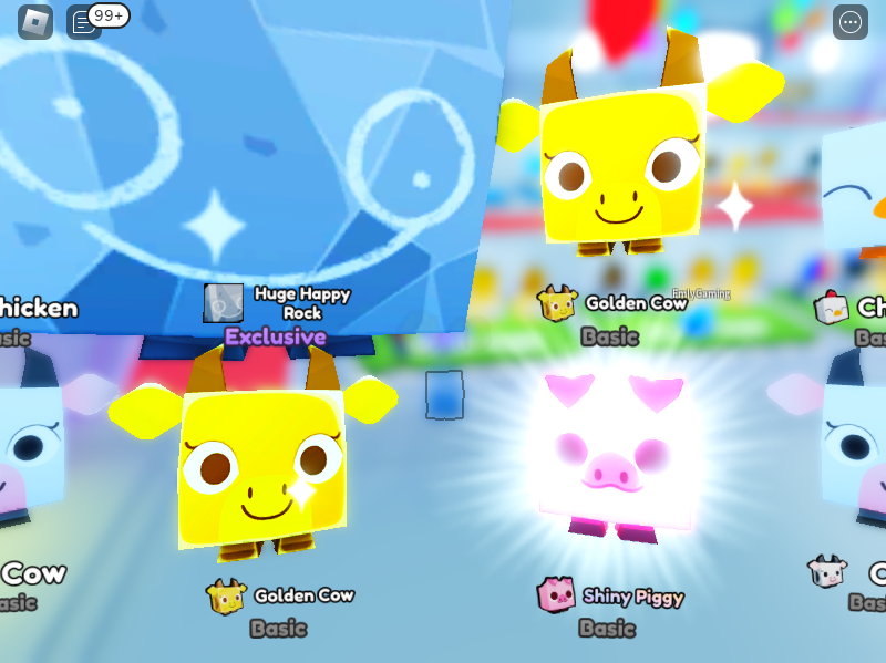 Finally caught one in a screenshot. They seem to like to hatch only when they're not being recorded 😆 

#PetSimulatorX #PSX #HugeHappyRock #HugeHatch #Roblox