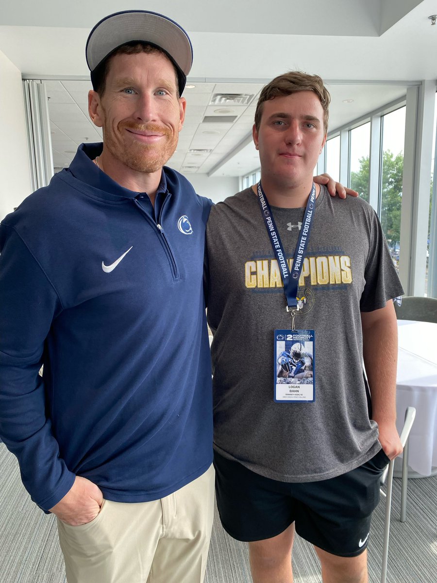 BahnLogan's tweet photo. After a great visit to Happy Valley today, I’m honored to have received a PWO offer from Penn State @PennStateFball! Thanks to @CoachTrautFB and @coachjfranklin for this amazing opportunity! #WeAre https://t.co/2MPIJEY1ol