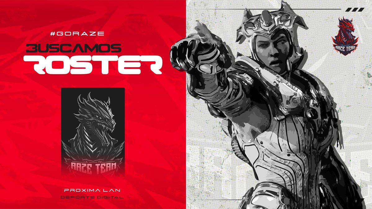 🔴⚪️ ¡¡Buenas tardes gente, regresamos a las andadas.
Estamos en búsqueda de algún roster que nos represente en la Prixima LAN de #LPL <a href="/DeporteDigitalH/">Deporte Digital 01</a> 
 
DM abierto 
<a href="/JZabdiiellR/">RzT Hunterk</a> 
@Axyz6od
