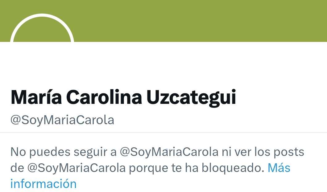 Me bloqueó la Sra Uzcategui exvicepresidente de la <a href="/cnprimariave/">Comisión Nacional de Primaria VE</a> 🙄 Tiene todo el derecho de hacerlo🇻🇪 a ella solo le diré lo que escribió el poeta Antonio Machado:
«Nunca es triste la verdad, lo que no tiene es remedio. Y no es prudente ir camuflado eternamente…»