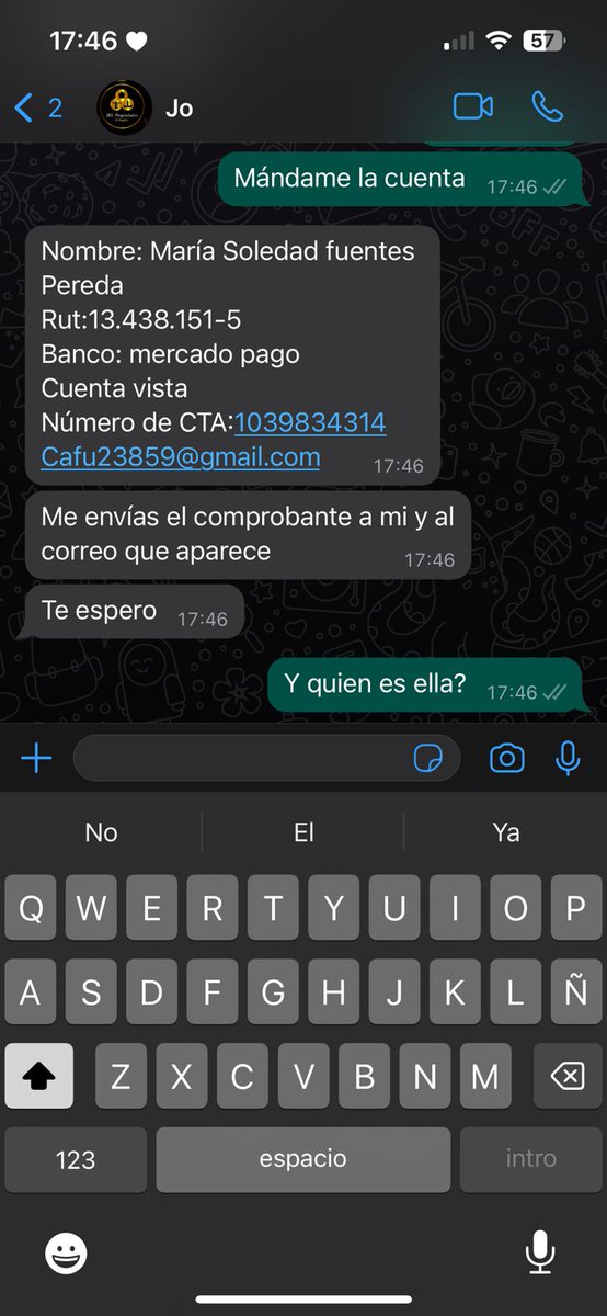 NachinRamirez's tweet photo. atentos estan estafando por wsp pidiendo transferencias a esa cuenta ... @PDI_CHILE @Carabdechile  #Antofagasta #Coquimbo #Laserena #Santiago #Chile @mercadopago @Mercadolibre https://t.co/nje5eMQnIh