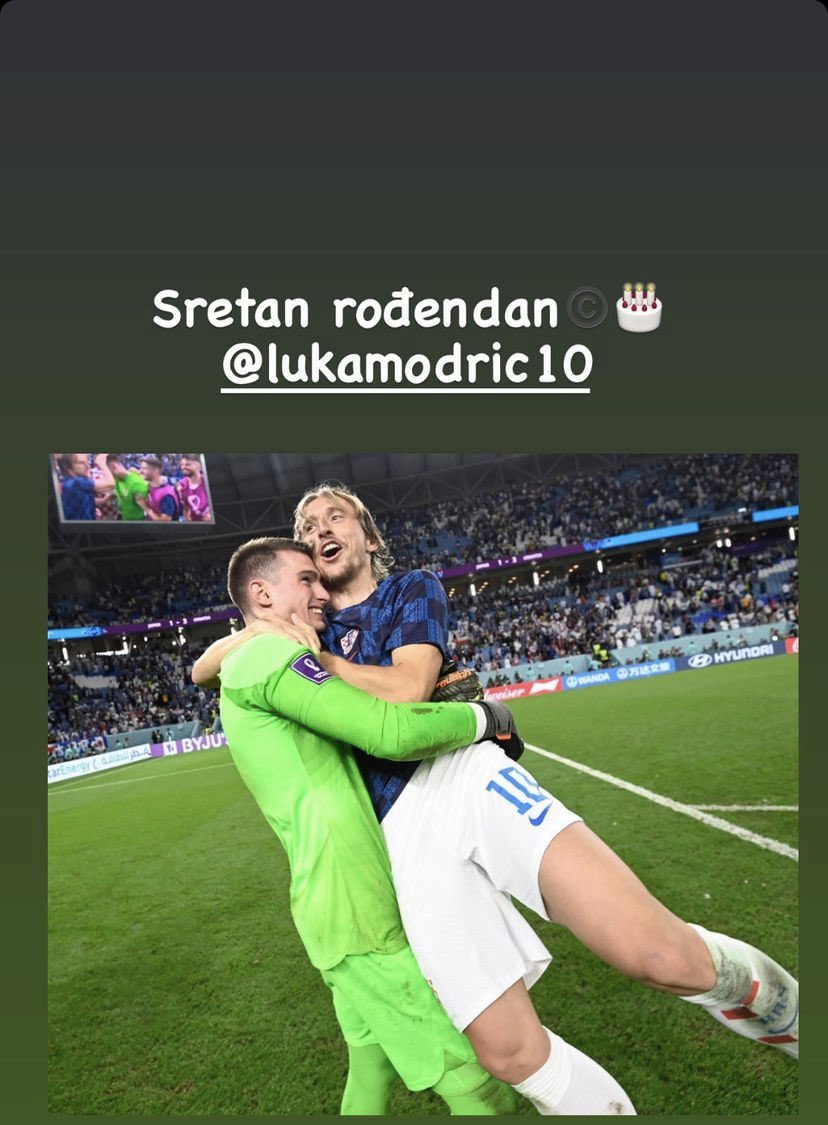 💥💥💥💥 🔥Dominik Livakovic’ten, Luka Modric paylaşımı; 🔥”Doğum günün kutlu olsun Luka Modric.”🎂 📌(İG)
