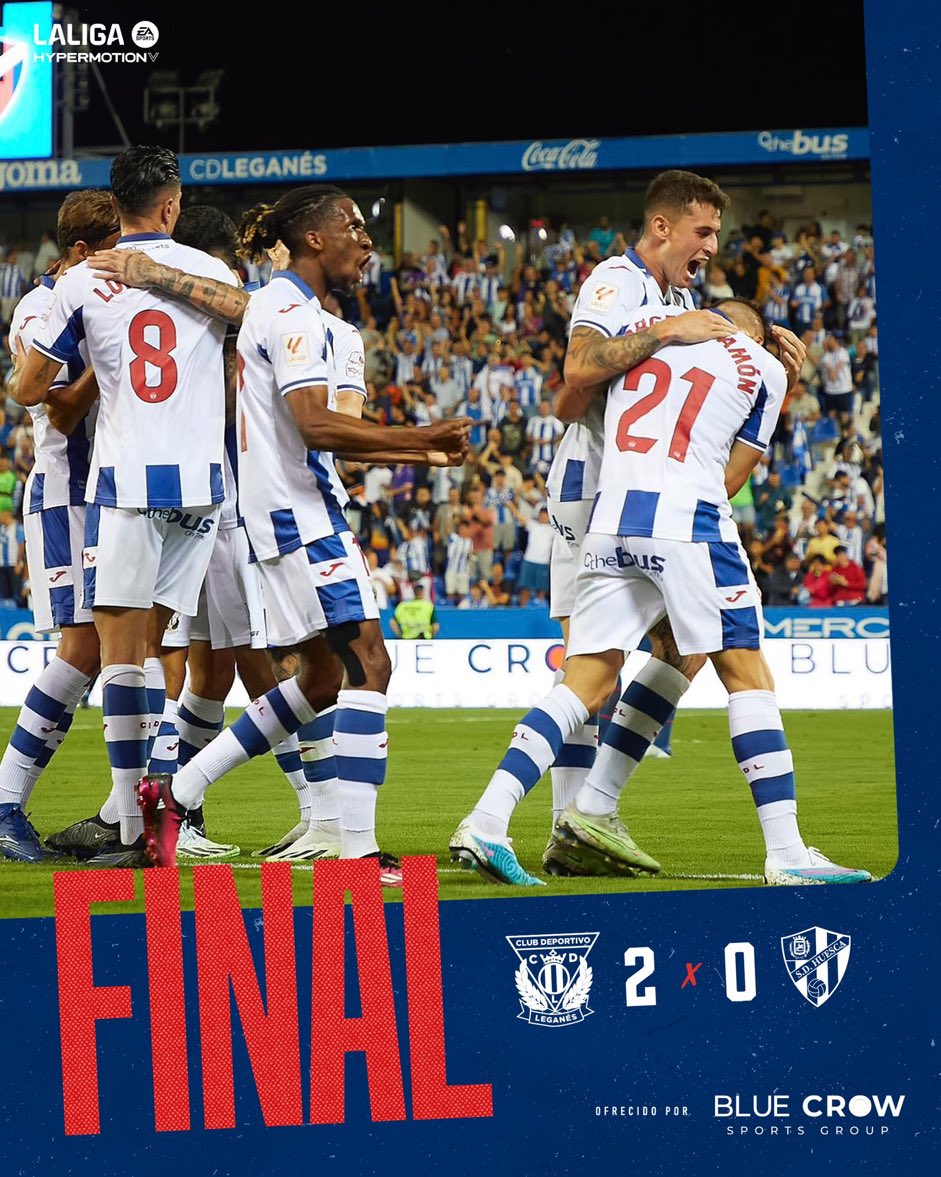cdleganes_jp's tweet photo. ⏹️ 2-0 | 本日も皆さま応援ありがとうございました😊
ブタルケ🏠で勝ち点3️⃣ゲット&amp;連勝継続です🤍💙

#LeganésHuesca #VamosLega 🥒 https://t.co/Twc6TETjHy