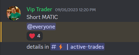 YumbucksToken's tweet photo. #VIPeez #Discord Members got a #Matic trade call on the 5th of September. Always a good feeling when you help fellow traders in making profitable trade calls.   

📢Discord link in bio! ⬆️ https://t.co/6xhVID2w18