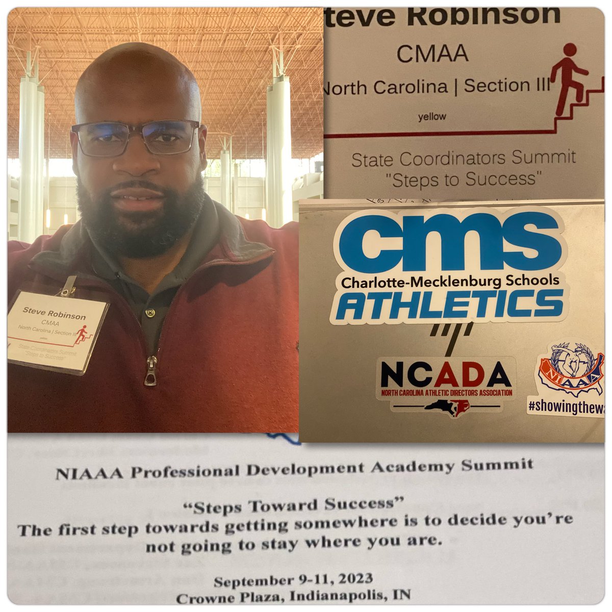 ADSteveRobinson's tweet photo. NIAAA STATE COORDINATOR SUMMIT…I Desire to get better… Let’s Work! #CoachRobGotYou #RiseUp #ForwardTogether #showingtheway #CMSAthletics #NCADA #NIAAA #Section3 https://t.co/QJiMlniDQ5