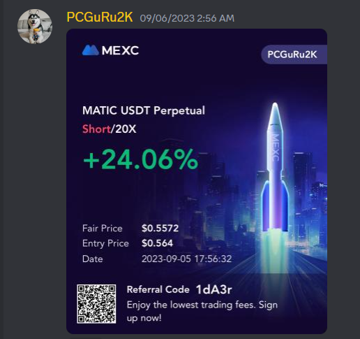 YumbucksToken's tweet photo. #VIPeez #Discord Members got a #Matic trade call on the 5th of September. Always a good feeling when you help fellow traders in making profitable trade calls.   

📢Discord link in bio! ⬆️ https://t.co/6xhVID2w18