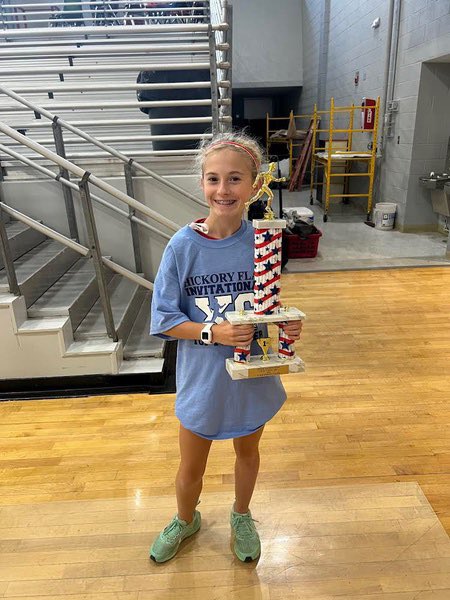 Winner, winner, chicken dinner! LMS boys pick up their second straight victory at the Hickory Flat Invitational. For the girls, Jovie Loprinzi placed first overall. #Momentum