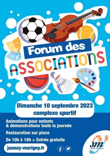 Ce dimanche 10 septembre, le Forum des Associations revient avec son lot d’animations et de démonstrations.
Rendez-vous dès 10h au complexe sportif de Jaunay.
 ⬇️⬇️
jaunay-marigny.fr/agenda/forum-d…
