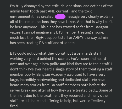 sunnysoulmates's tweet photo. the best, most eloquent and absolutely damning bangtan academy goodbye message yet.....so naturally, it was deleted in seconds. https://t.co/TyUBKWkSGg