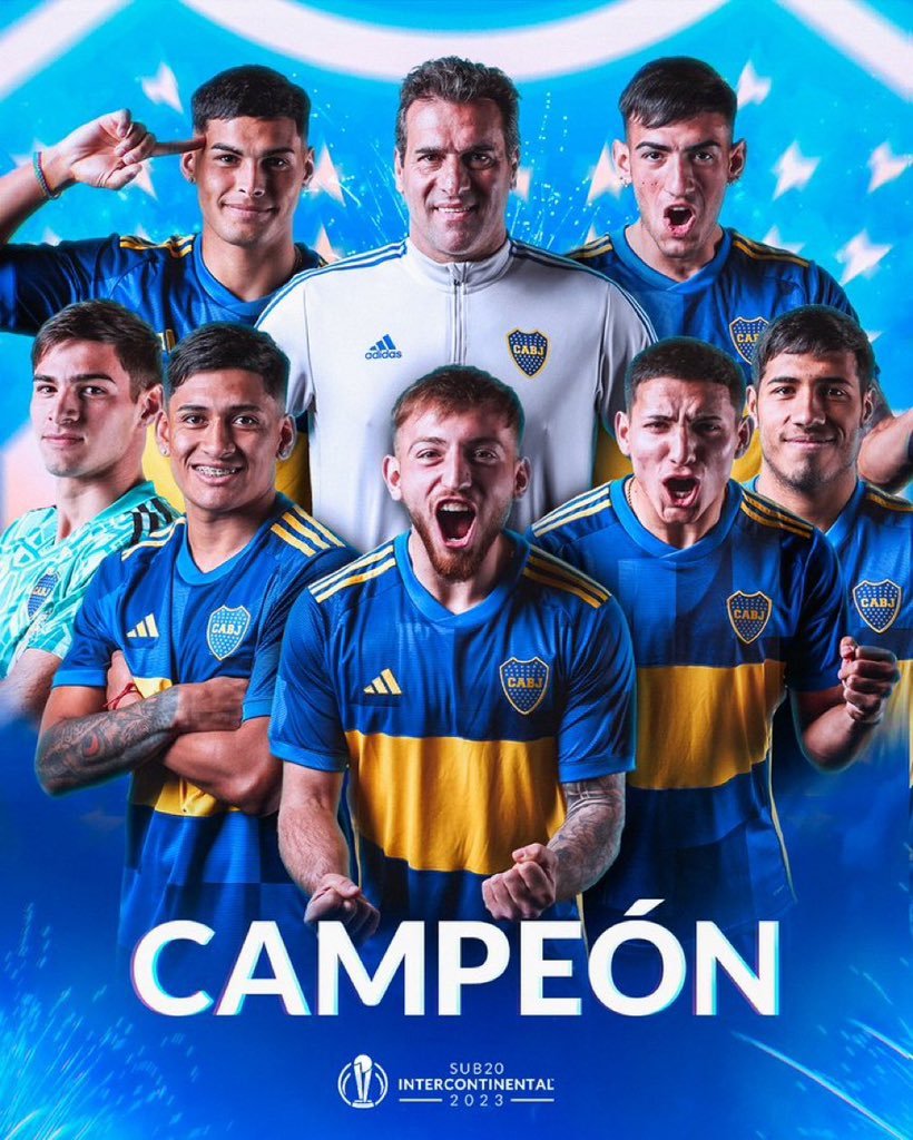 la12tuittera's tweet photo. CAMPEONES de la Copa #Sub20Intercontinental 🏆

#VamosLosPibes 
#VamosBoca 💙💛💙 https://t.co/F8uqB5KDp9