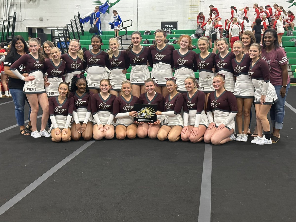A HUGE congrats to our cheer squad. 2023 AAA GameDay State Champs. Back to Back!!