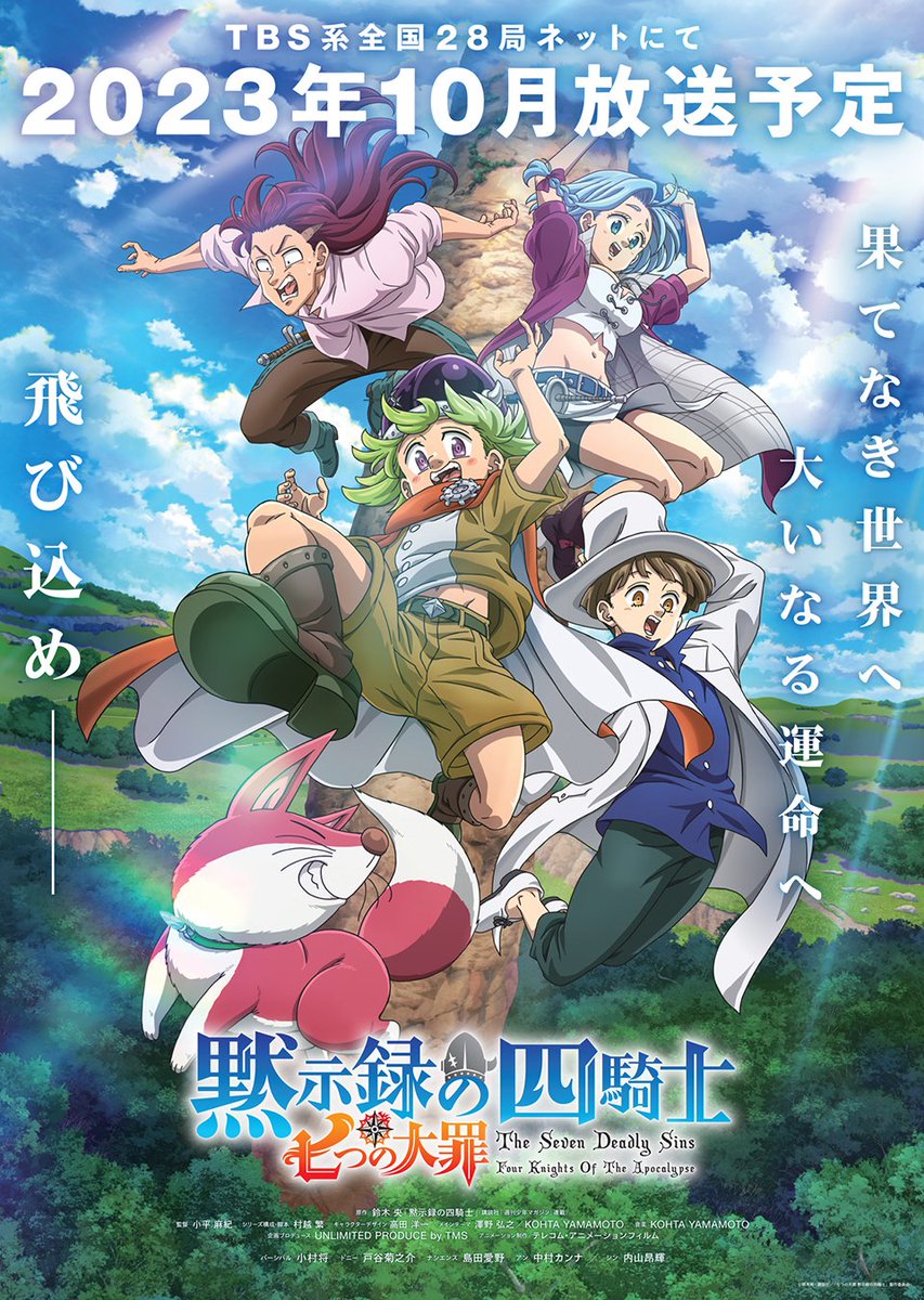 Which promotional poster for the anime Four Knights Of The