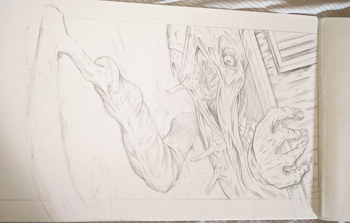 WhatPeersBack's tweet photo. Finally sat down and finished up this drawing of “The Dredge” from #deadbydaylight 

#art #illustration #pendrawing #penandink #drawing #horror #horrorillustration #comicart #gaming #videogames #dbd https://t.co/PdELpzXFXV