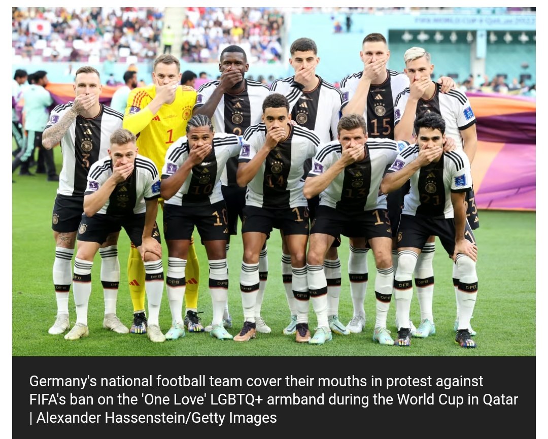 FIFahad4's tweet photo. Now FIFA should  ban whole German team.
#GERJPN https://t.co/QI4DGecjaR